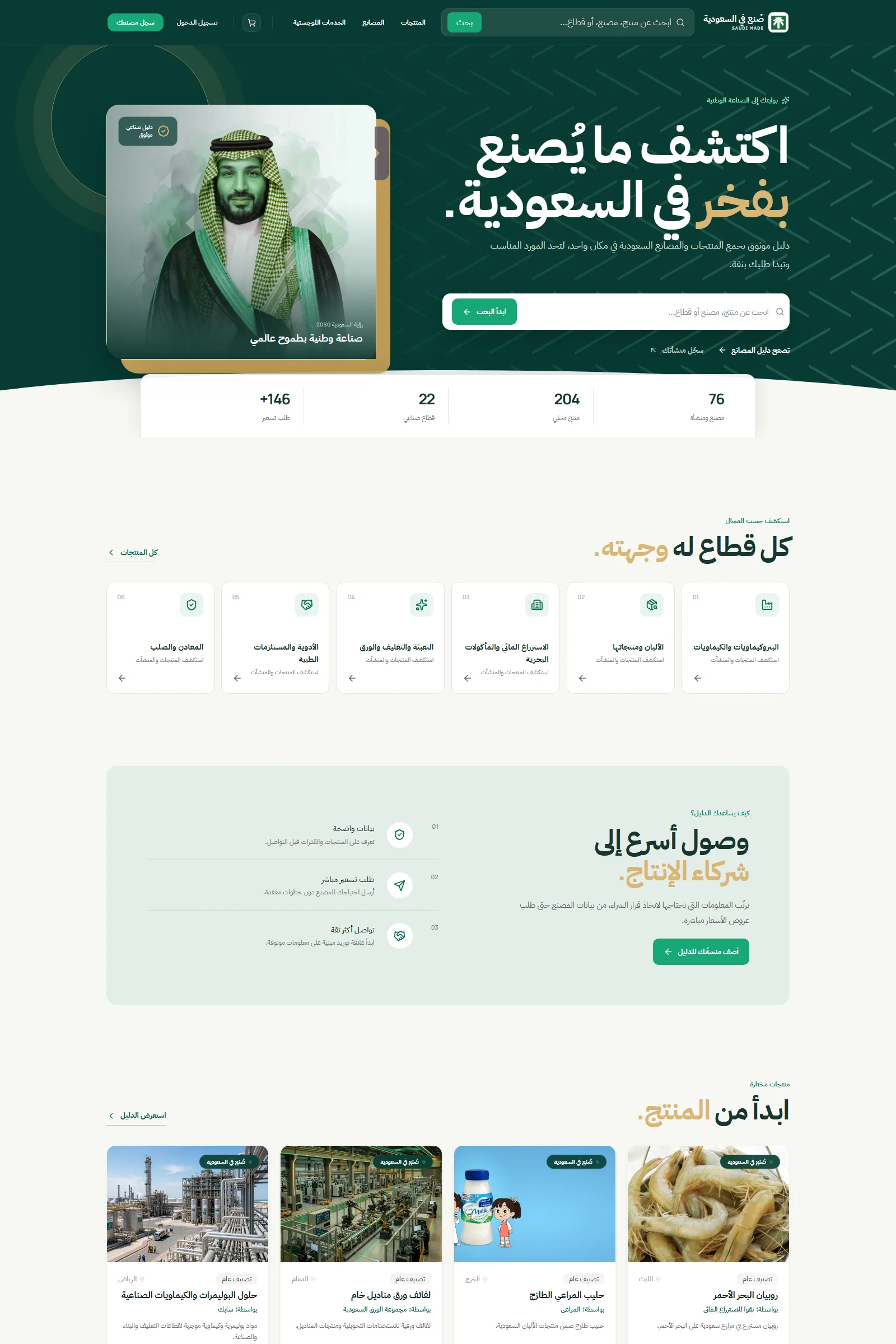 صُنع في السعودية — دليل المنتجات والمصانع الوطنية